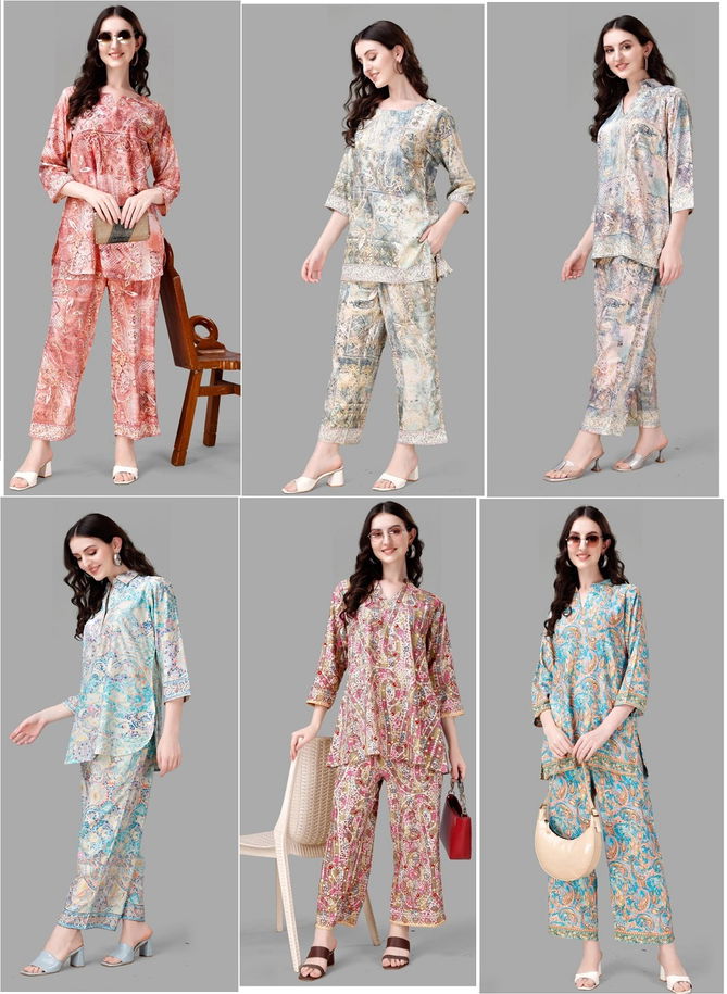 Rayon Co Ord Vol 3 By Jisha Kaftan Western Cord Set Islamic Kaftan Catalog
